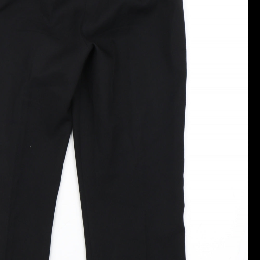 Brand and care label for AMARANTO women’s black trousers, size UK 12, 21-inch leg