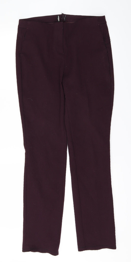NEXT Womens Purple Trousers Size 8 L29 in