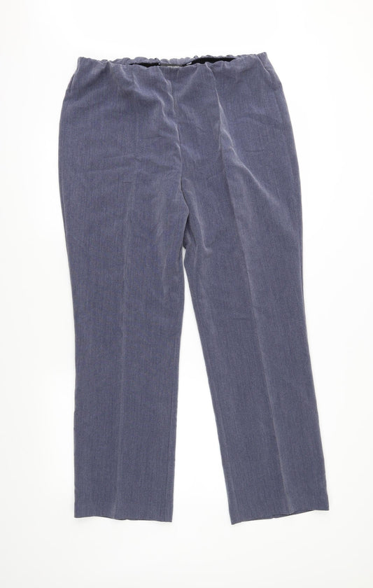 Bon Marché Womens Blue Trousers Size 14 L28 in