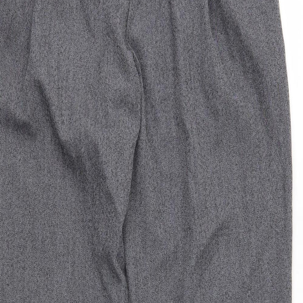 Brand and care label for Autonomy women’s grey cropped trousers, size UK 16, 27-inch leg
