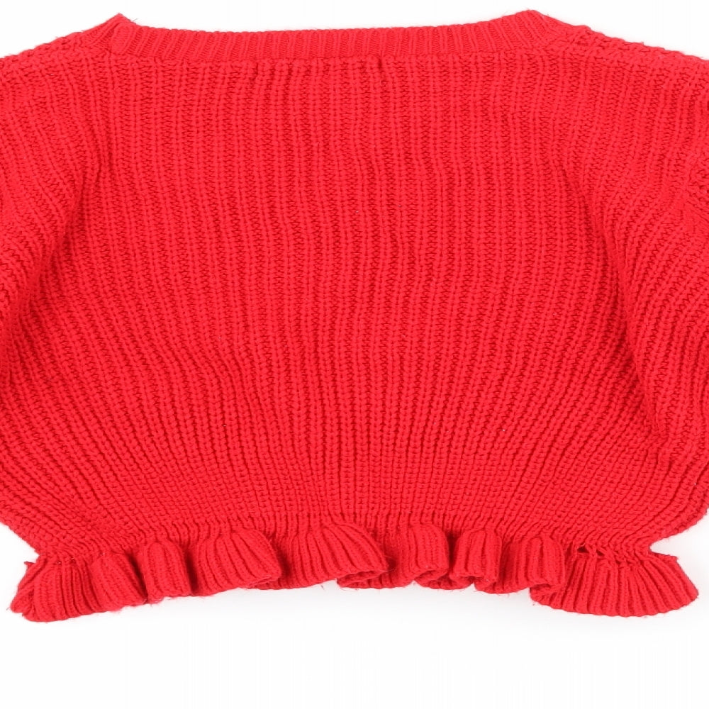 Select Girls Red Pullover Jumper Size 12-13 Years