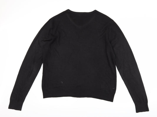 Cedar Wood State Mens Black Pullover Jumper Size L