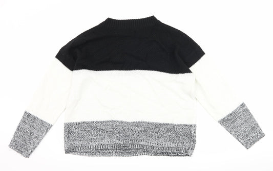 Studio Womens Grey Striped Pullover Jumper Size 16