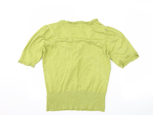 M&Co Womens Green Basic T-Shirt Size L