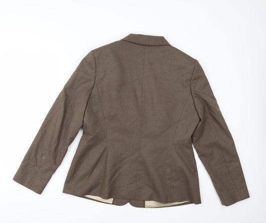 PLANET Womens Brown Jacket Suit Jacket Size 14