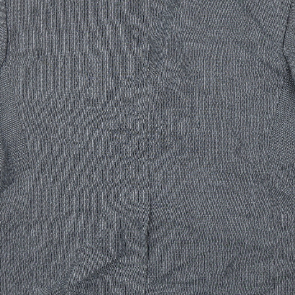 Brand and care label for Marks & Spencer men’s blue jacket suit jacket, size 40