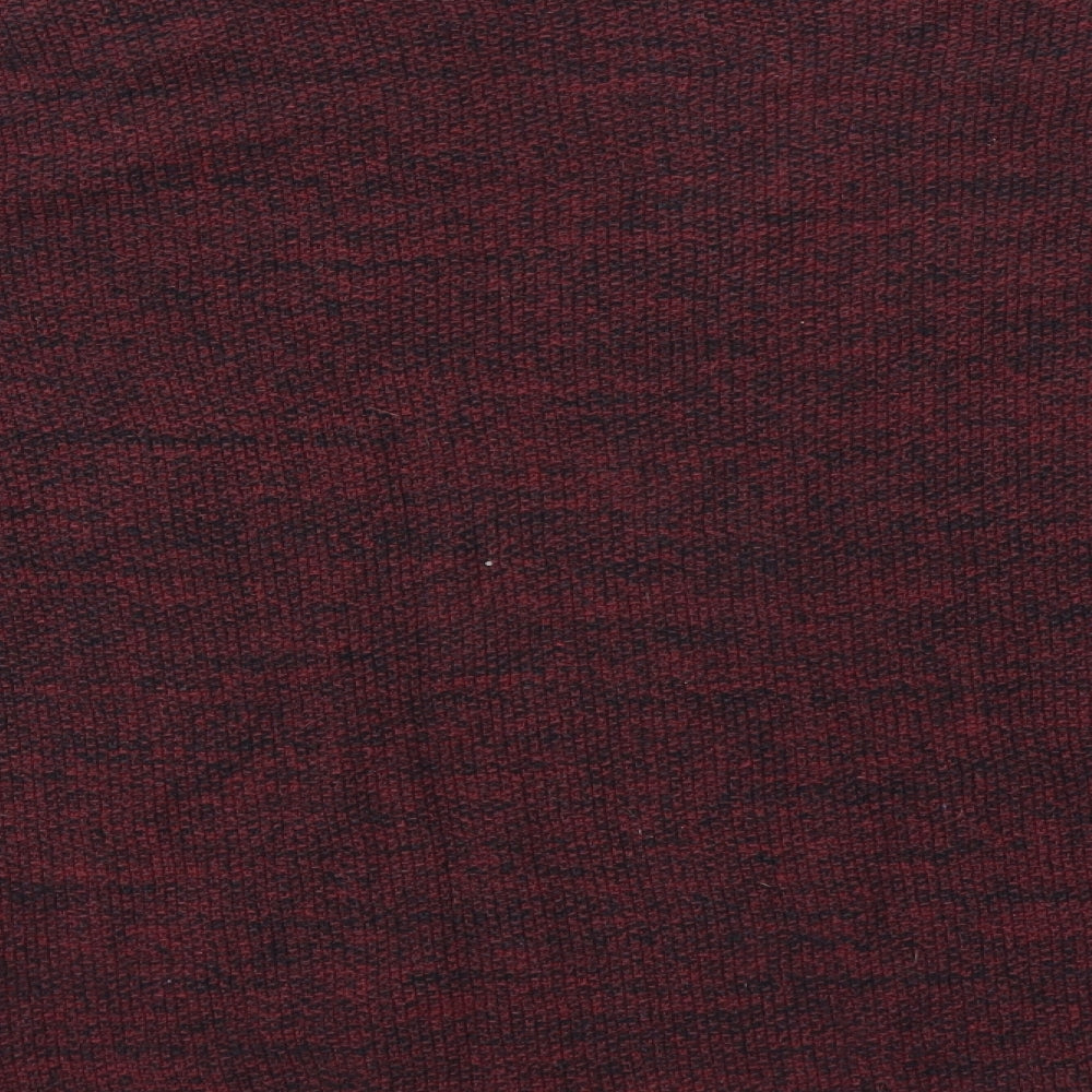 Brand and care label for H&M women’s purple jumper, size L