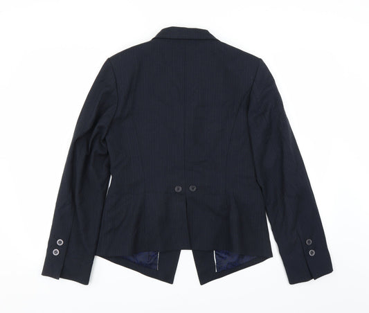 NEXT Womens Blue Striped Jacket Suit Jacket Size 12