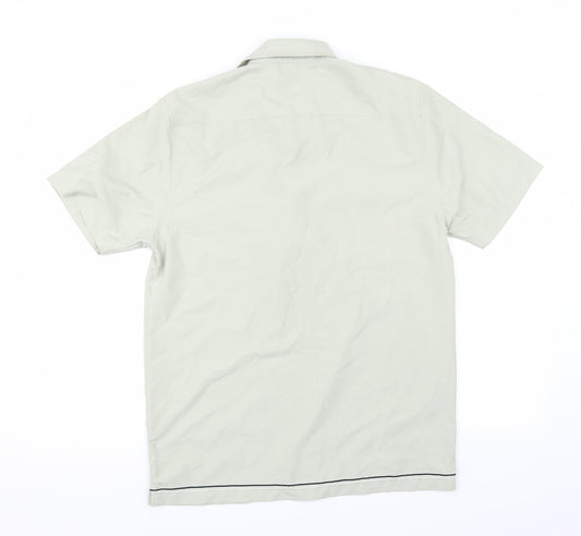 Lee Cooper Mens Green Button-Up Size S