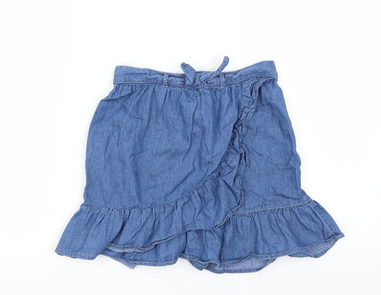 Additional front view of TU girls’ blue mini skirt, size 9, years