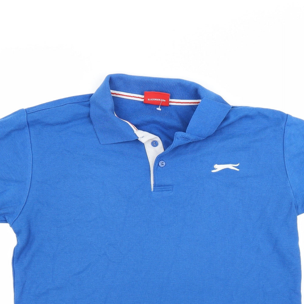Slazenger Mens Blue Polo Size M