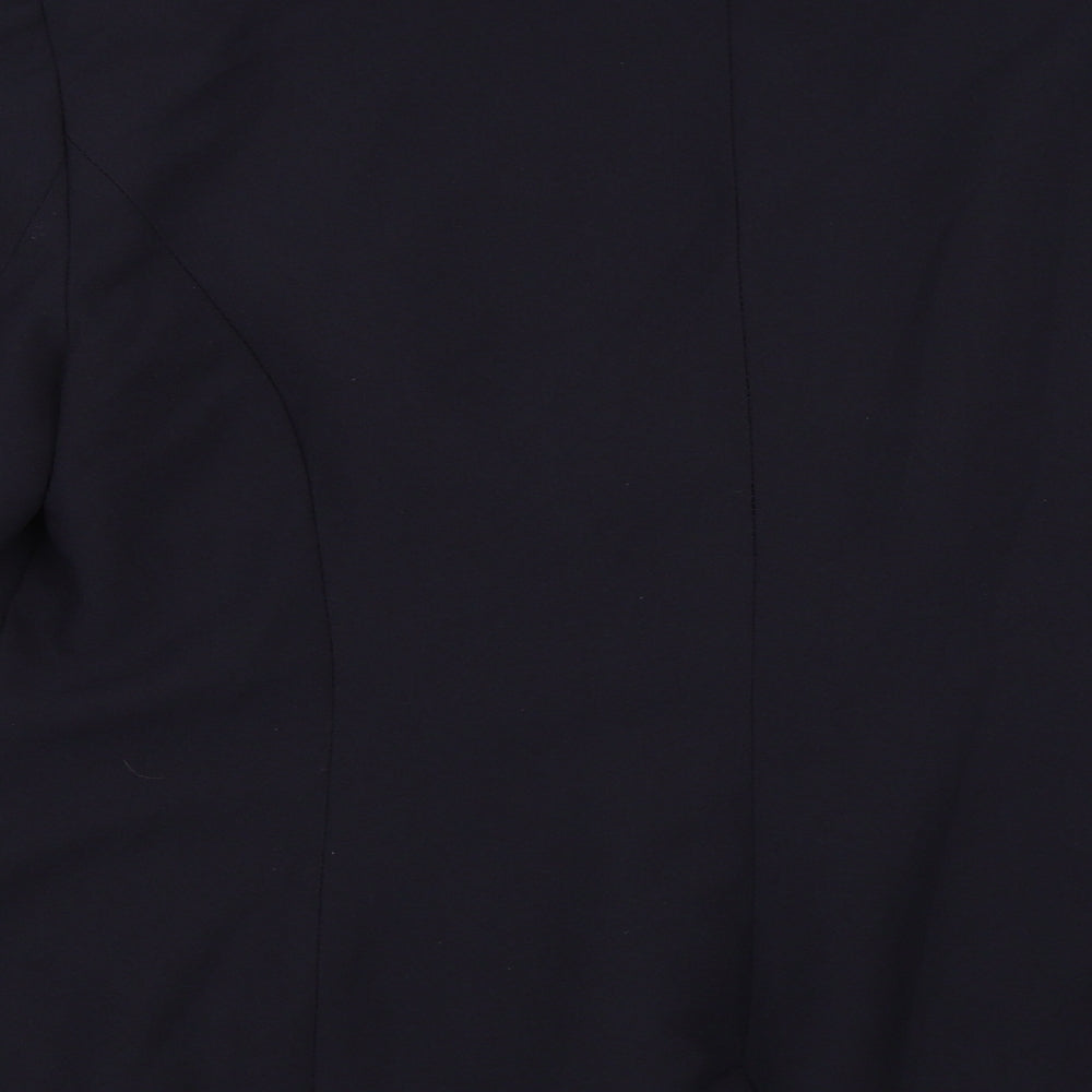 Brand and care label for Preworn women’s blue jacket blazer, size L