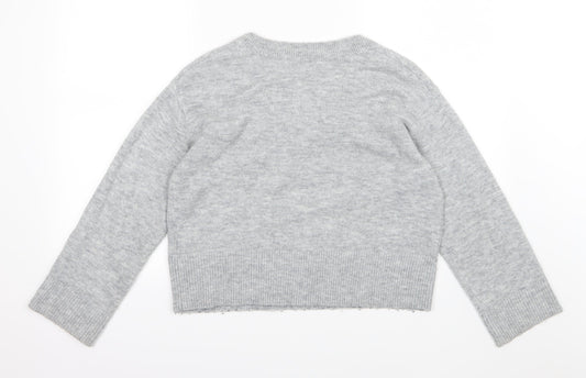 H&M Womens Grey Knit Pullover Jumper Size XS