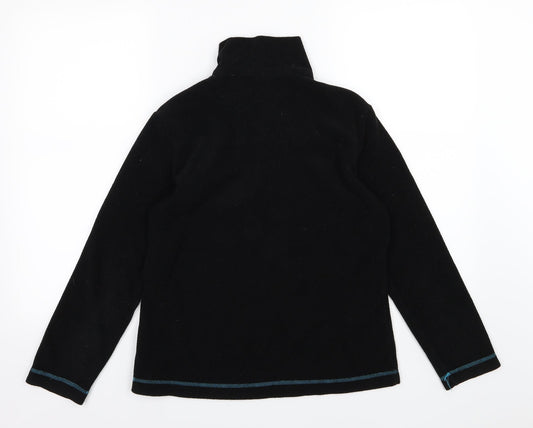 Campri Womens Black Fleece Jacket Size 10