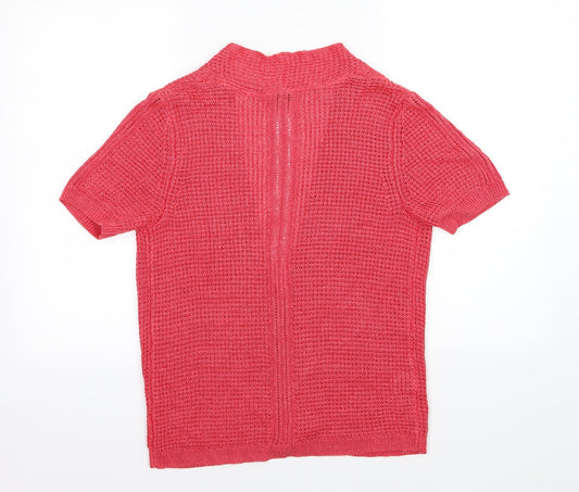 Country Casuals Womens Pink Knit Cardigan Jumper Size S