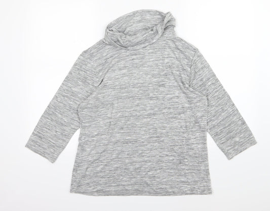 Alexara Womens Grey Knit Pullover Jumper Size 16