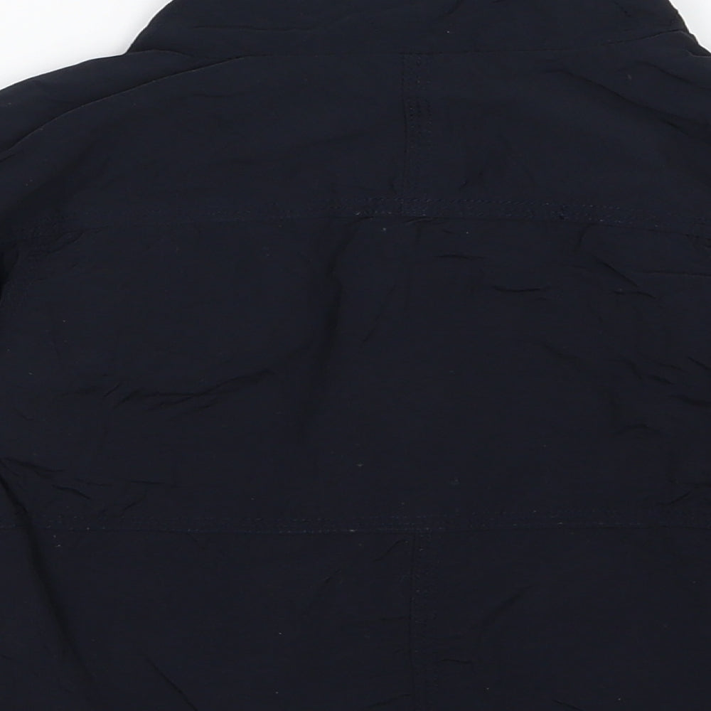 Brand and care label for Avenue boys’ blue jacket, size 4, years