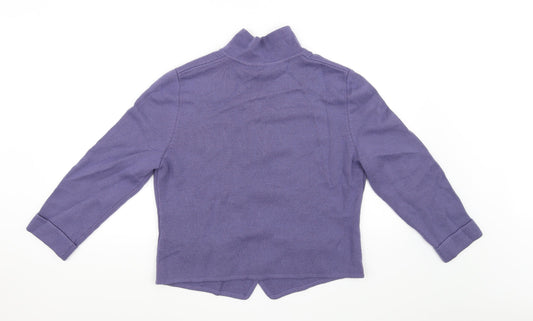 County Jersey Womens Purple Cardigan Jumper Size 16