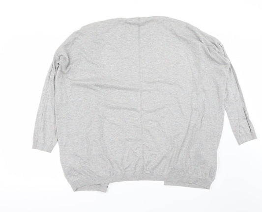 H&M Womens Grey Cardigan Jumper Size M