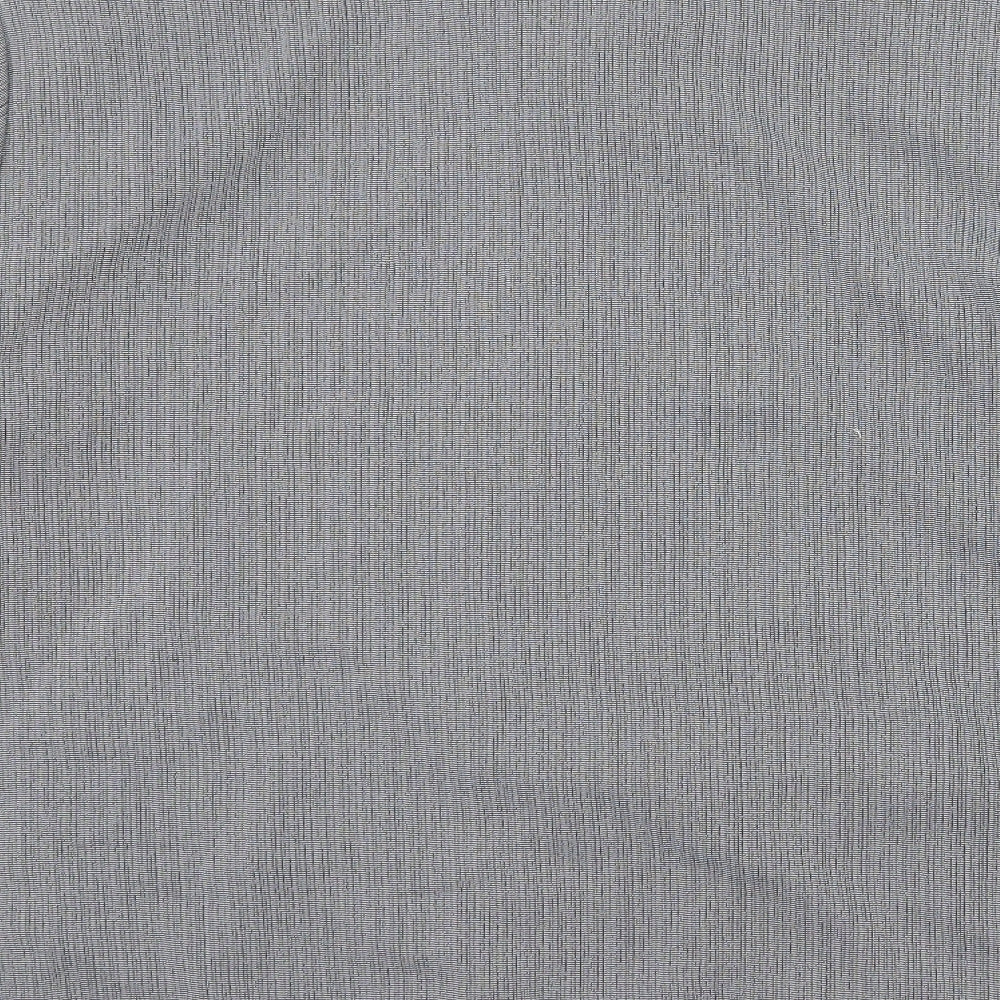 Brand and care label for Gerry Weber women’s grey striped jacket, size UK 14