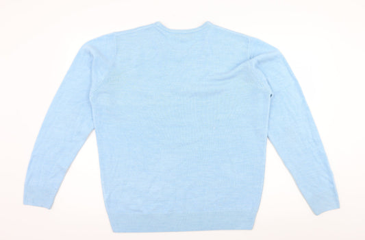Dunnes Womens Blue Knit Pullover Jumper Size L
