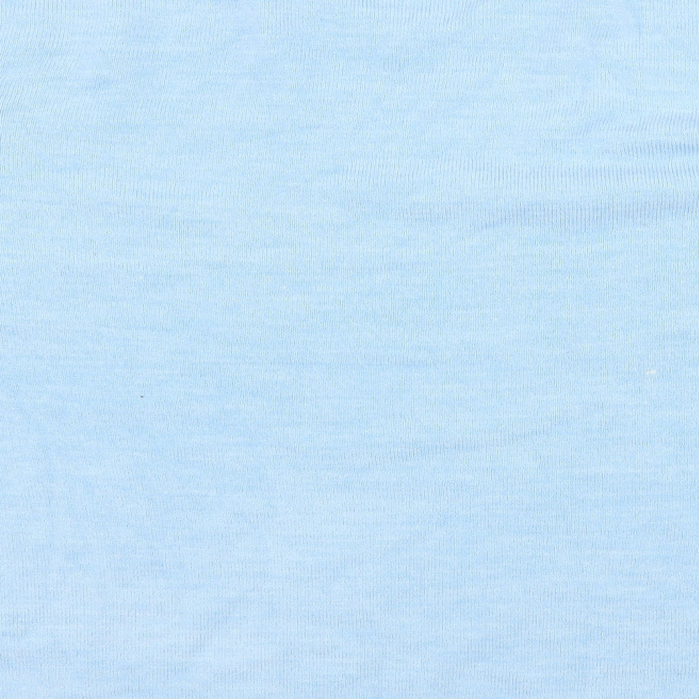 Brand and care label for Dunnes women’s blue knit jumper, size L