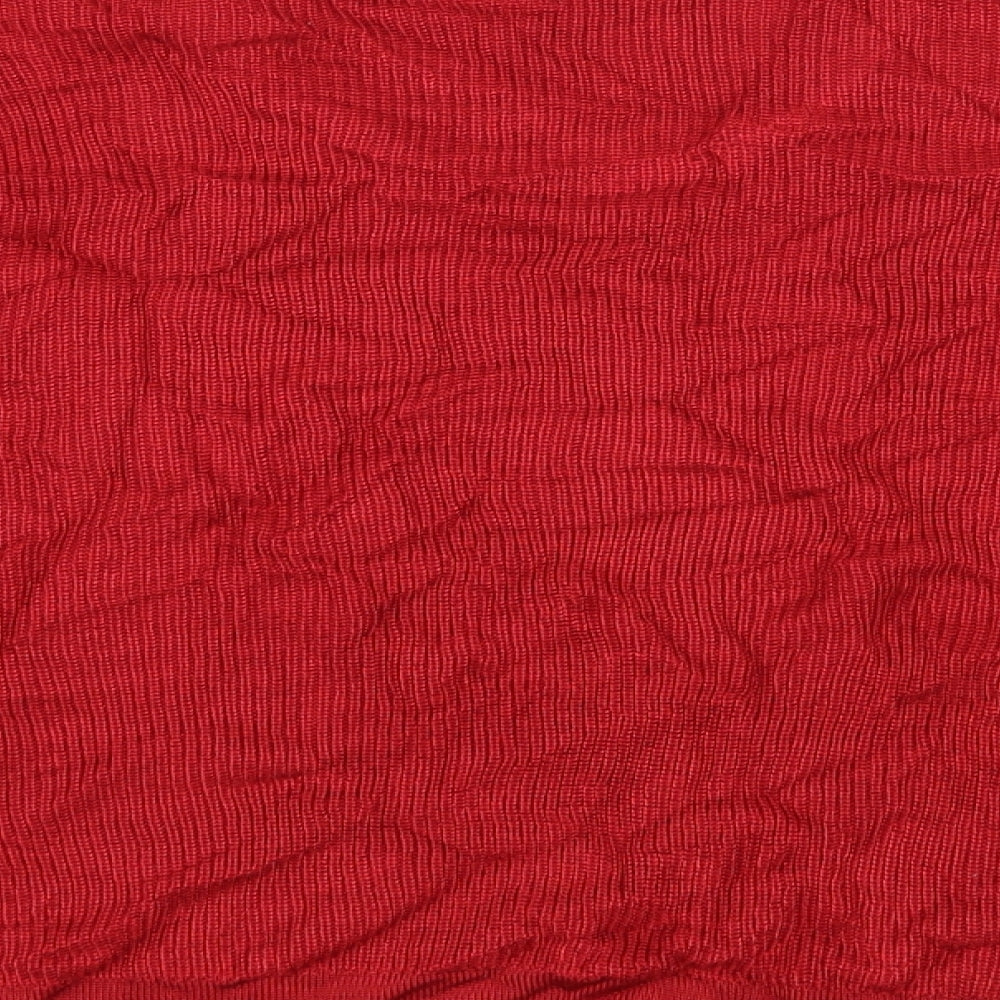 Brand and care label for Per Una women’s red knit jumper, size UK 14