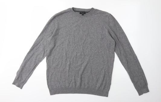 New Look Mens Grey Knit Pullover Jumper Size L