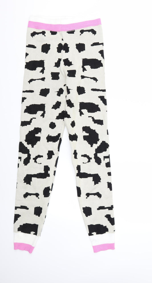 EMMA & ASHLEY Womens Beige Animal Print Knit Trousers Size M L29 in