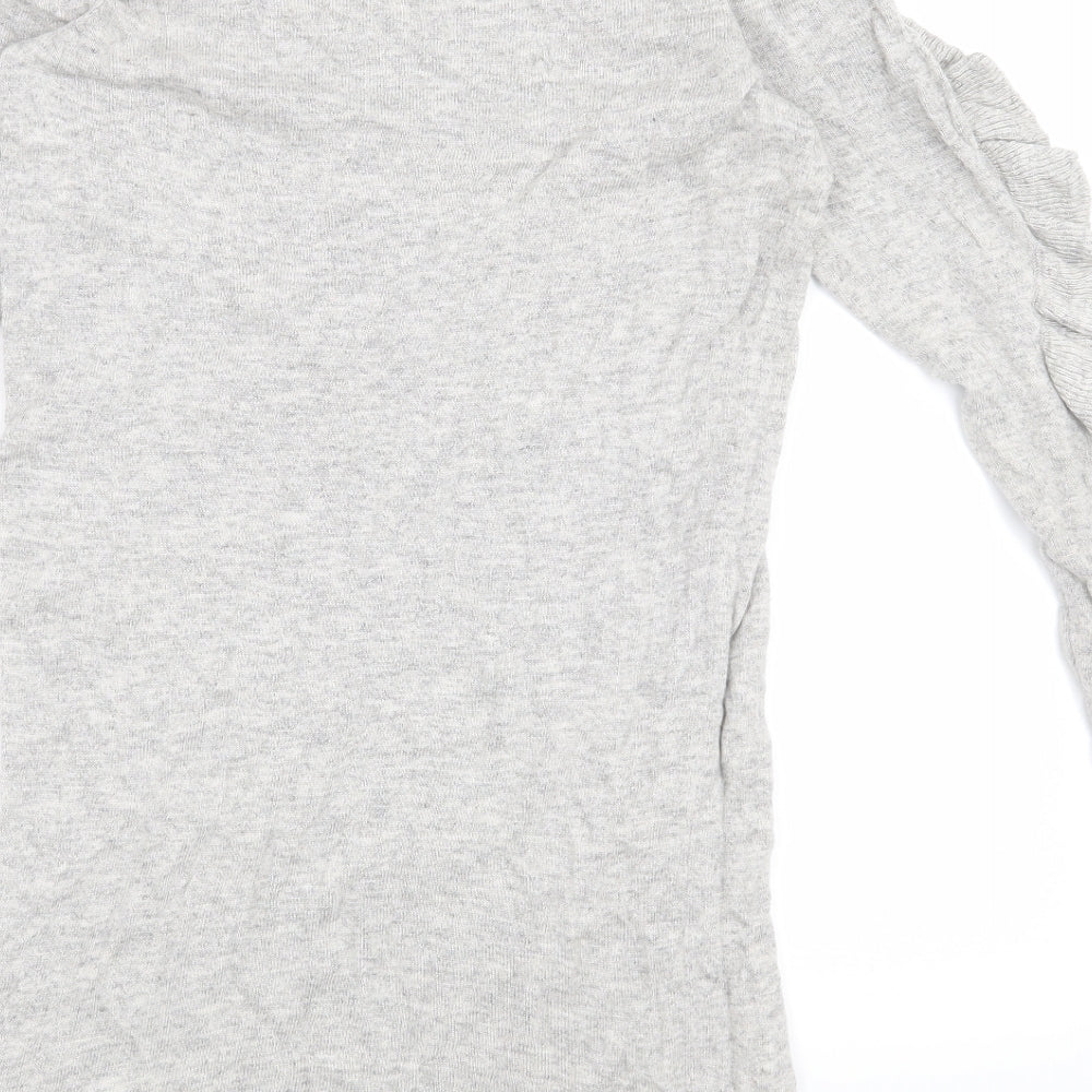 Brand and care label for Marks & Spencer women’s grey jumper, size UK 6