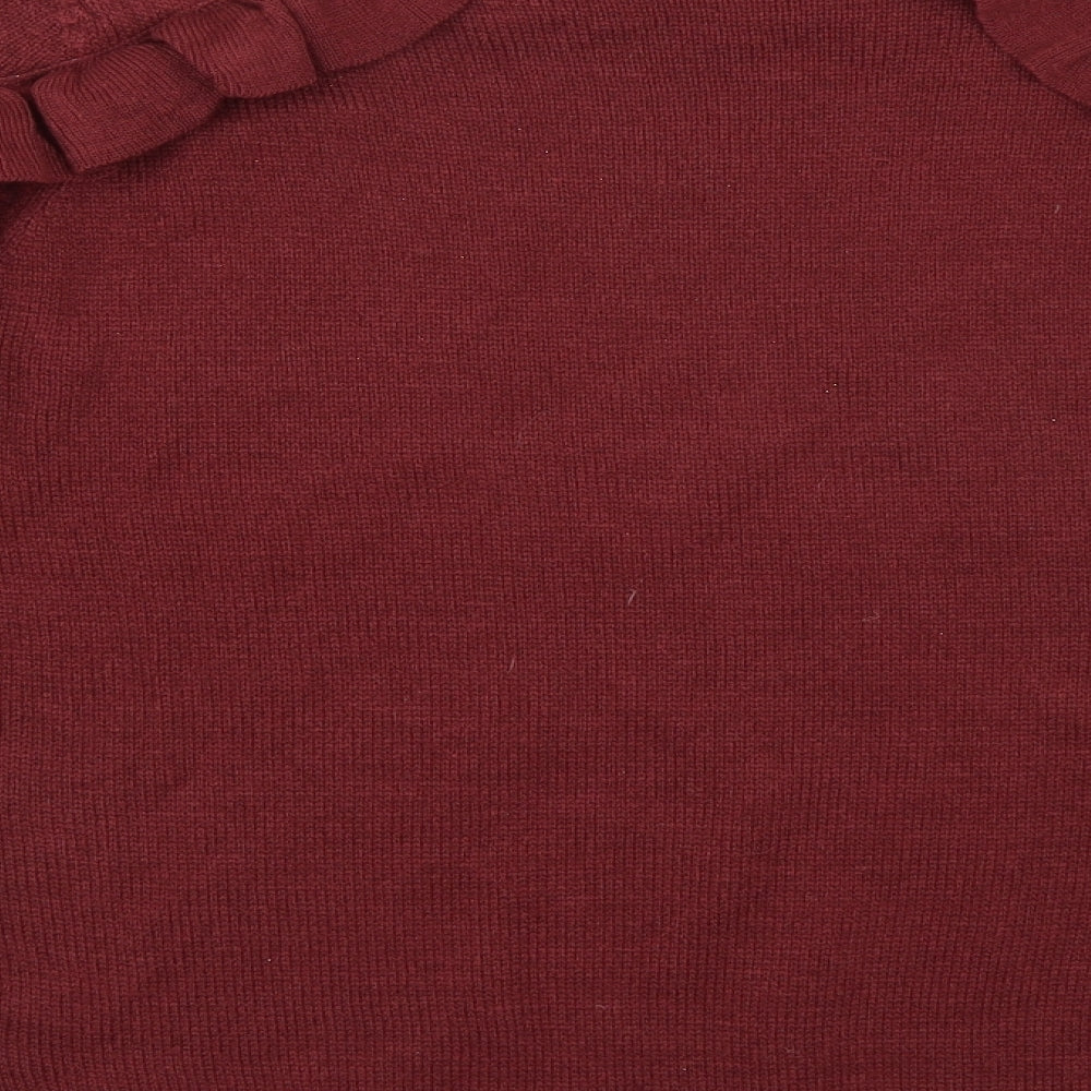 Brand and care label for Papaya women’s brown jumper, size S