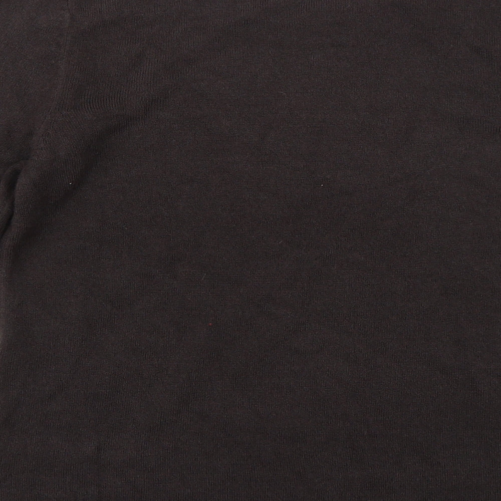 Brand and care label for Marks & Spencer women’s black jumper, size UK 12