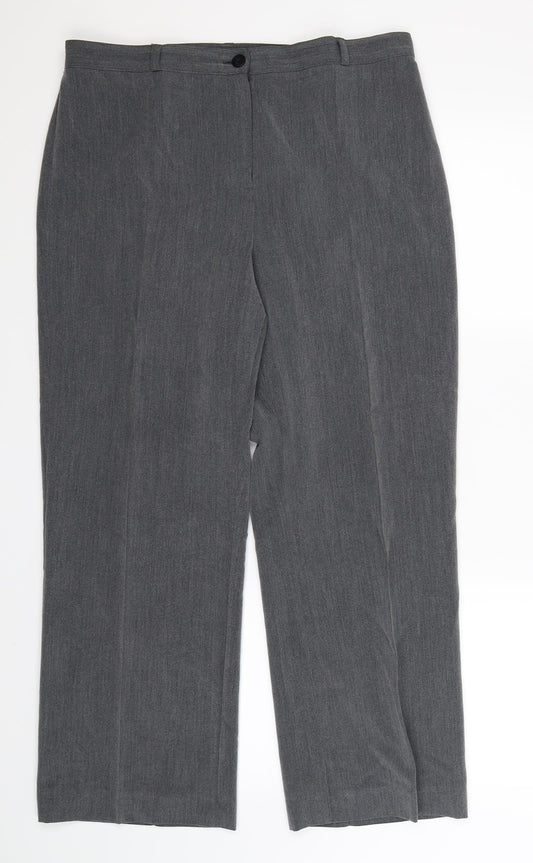 Debenhams Womens Grey Trousers Size 14 L29 in