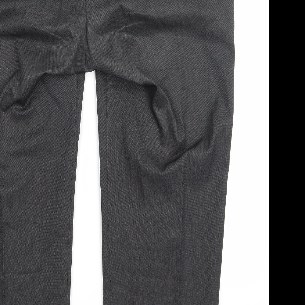 Brand and care label for Marks & Spencer women’s black trousers, size UK 40, 27.5-inch leg