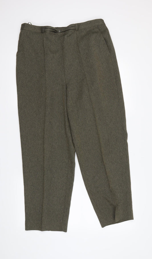 BM Womens Green Dress Pants Trousers Size 16 L22 in