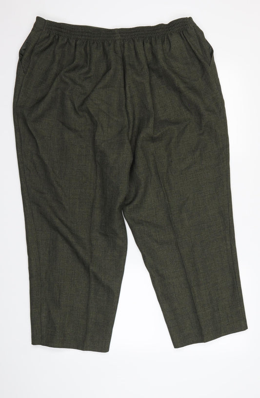 M&S Womens Green Dress Pants Trousers Size 24 L21 in