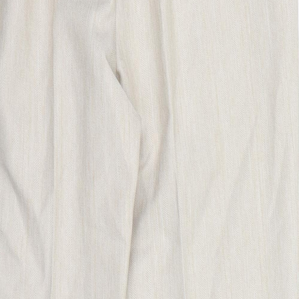 M&S Womens Beige Dress Pants Trousers Size 14 L27 in