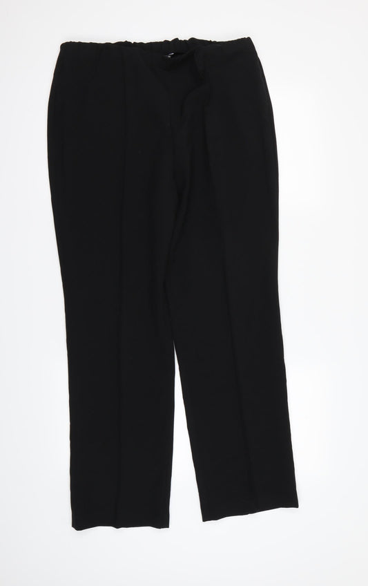 Bonmarché Womens Black Dress Pants Trousers Size 14 L24 in