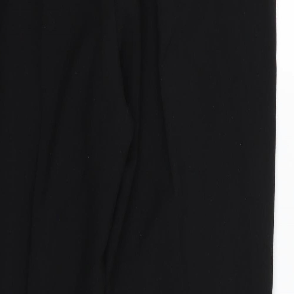 Brand and care label for Bonmarché women’s black dress pants trousers, size UK 14, 24-inch leg