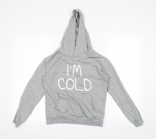 Preworn Womens Grey Pullover Hoodie Size S