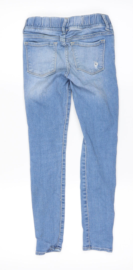 Preworn Womens Blue Straight Jeans Size 8 L22 in