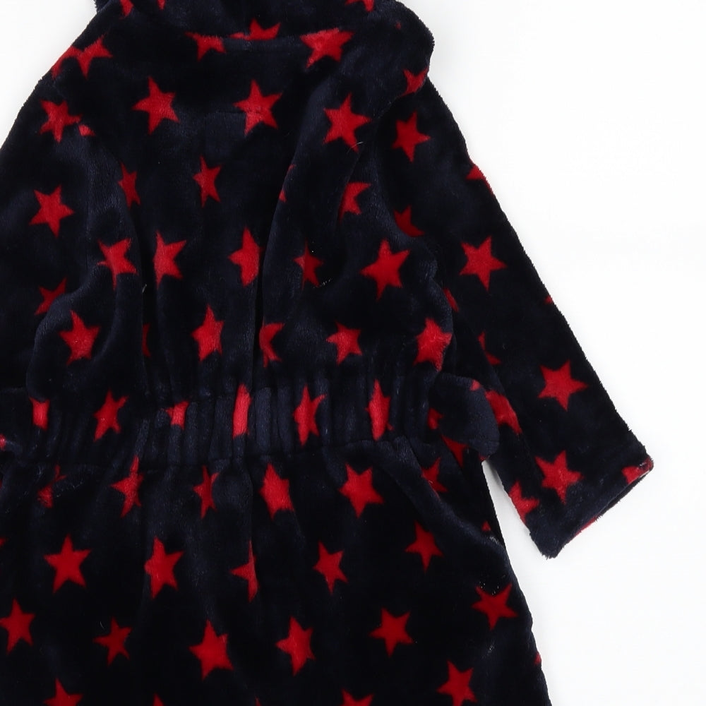 Brand and care label for rebal girls’ blue top robe, size 2-3, years