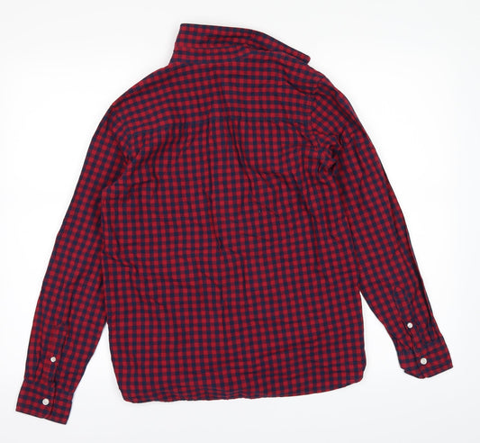 H&M Girls Red Basic Button-Up Size 12-13 Years