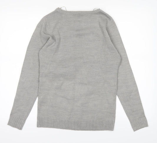 Peacocks Womens Grey Pullover Jumper Size S