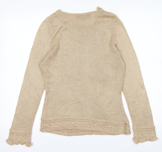 Stephen Womens Brown Pullover Jumper Size S