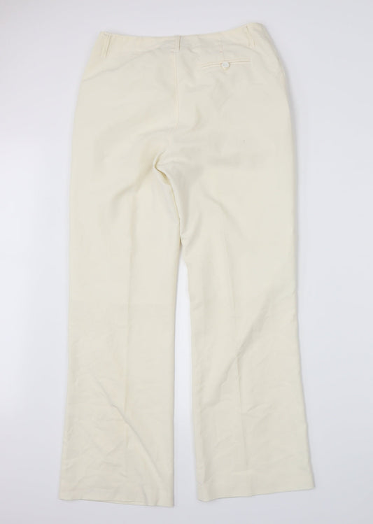 Preworn Womens Ivory Trousers Size 10 L30 in