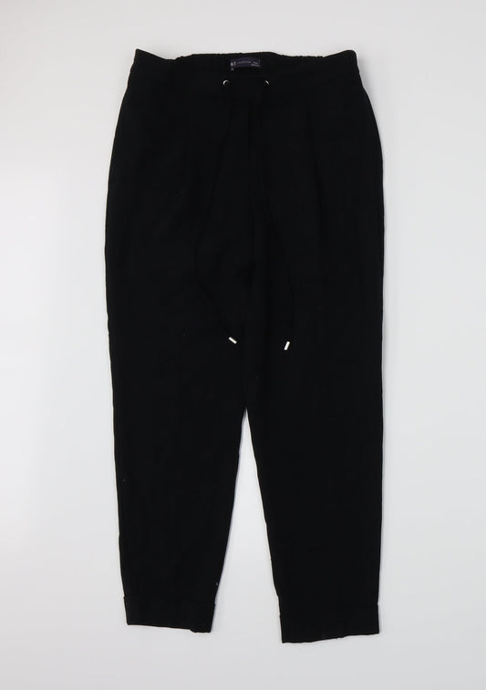 Marks and Spencer Womens Black Trousers Size 8 L24 in