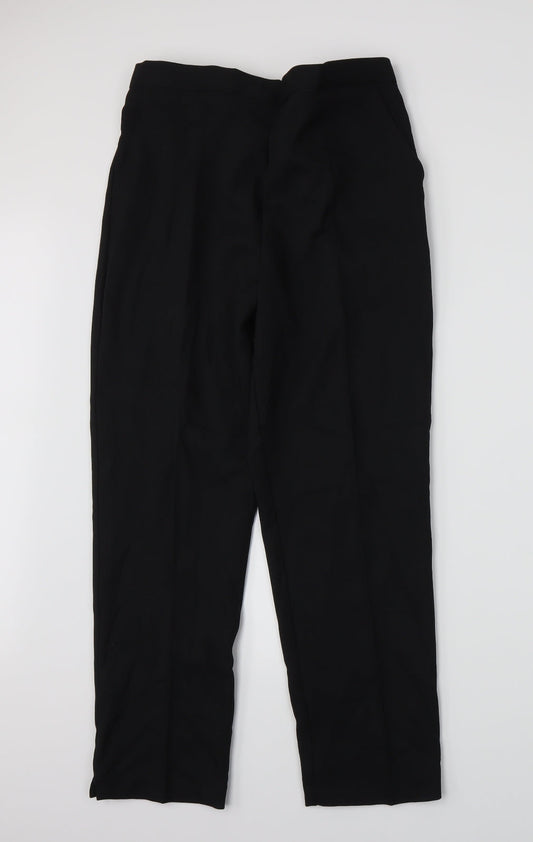 Preworn Womens Black Trousers Size 16 L27 in