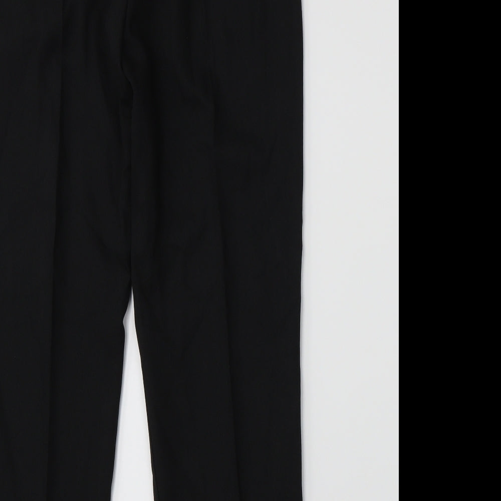 Preworn Womens Black Trousers Size 16 L27 in