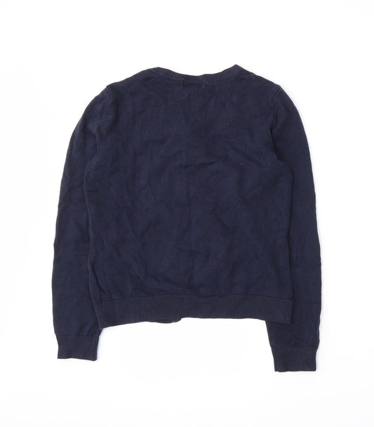 H&M Womens Blue Knit Cardigan Jumper Size S
